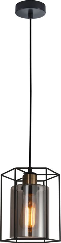 Lampa wisząca Kalula 1 x 40 W E27 czarna/brązowa