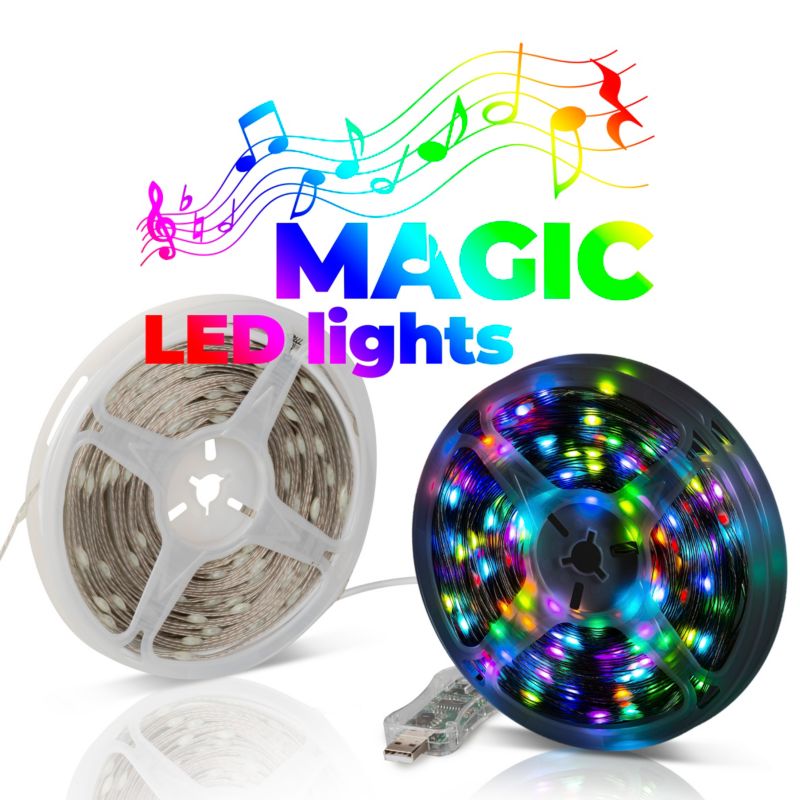 Taśma LED LightLogic LL CIJA LED 20m RGB 66101 aplikacja pilot USB sceny muzyka 1 szt.