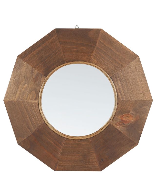 Lustro ścienne Asem 60 cm 60 cm Drewno Brązowy 1 szt.