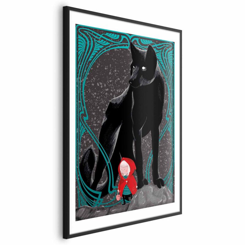 Plakat Artgeist Czerwony kapturek 40x60 cm z ramą czarną 1 szt