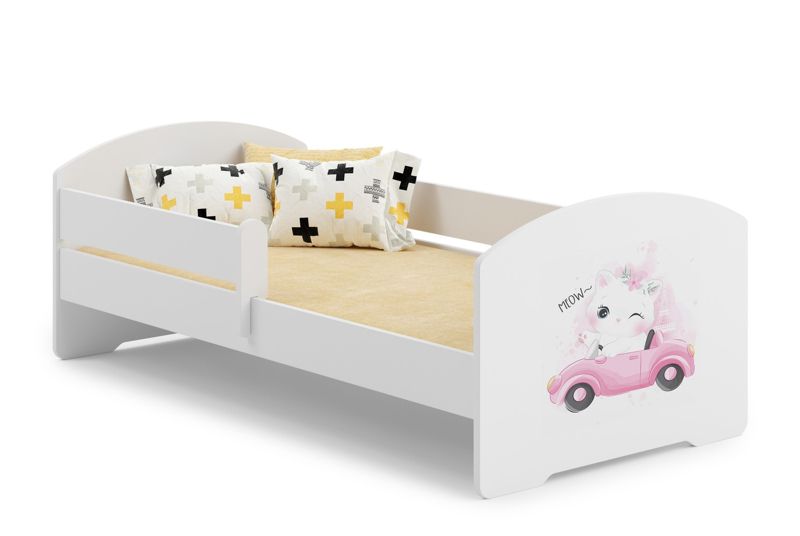 Łożko dziecięce Kobi LUK z barierką 140x70 Kobi Kot 1 szt.