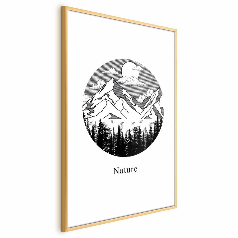 Plakat Artgeist Zaginiona kraina 40x60 cm z ramą złotą 1 szt