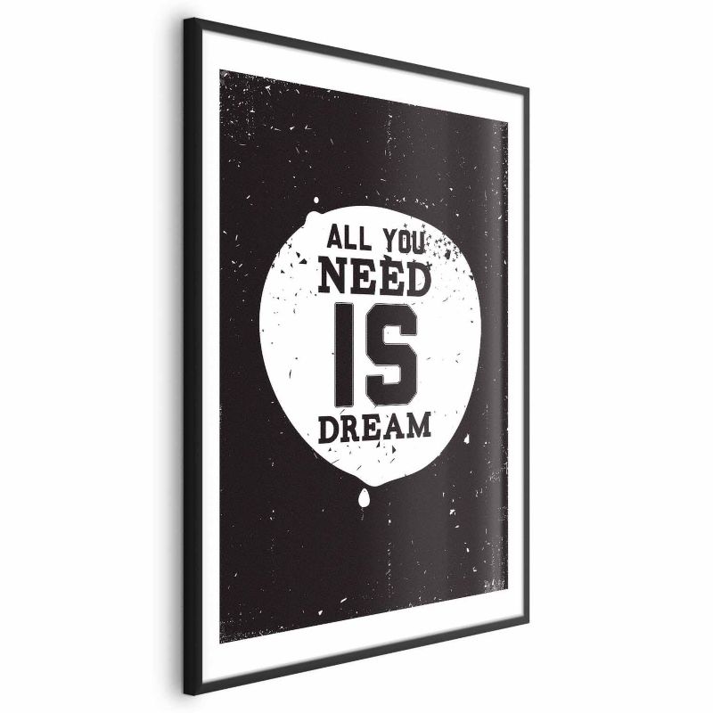 Plakat Artgeist All you need 29,7x42 cm z ramą czarną 1 szt