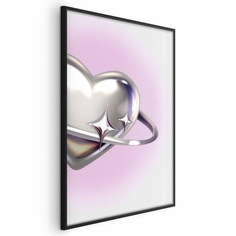 Plakat Artgeist Kosmiczne Serce 40x60 cm z ramą czarną 1 szt