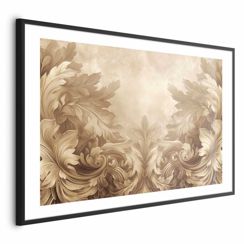 Plakat Artgeist Rzeźbione ornamenty 42x29,7 cm z ramą czarną 1 szt