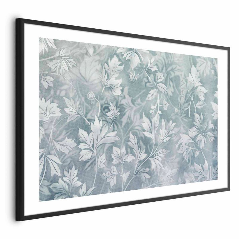 Plakat Artgeist Przetarte wzory roślinne 30x21 cm z ramą czarną 1 szt