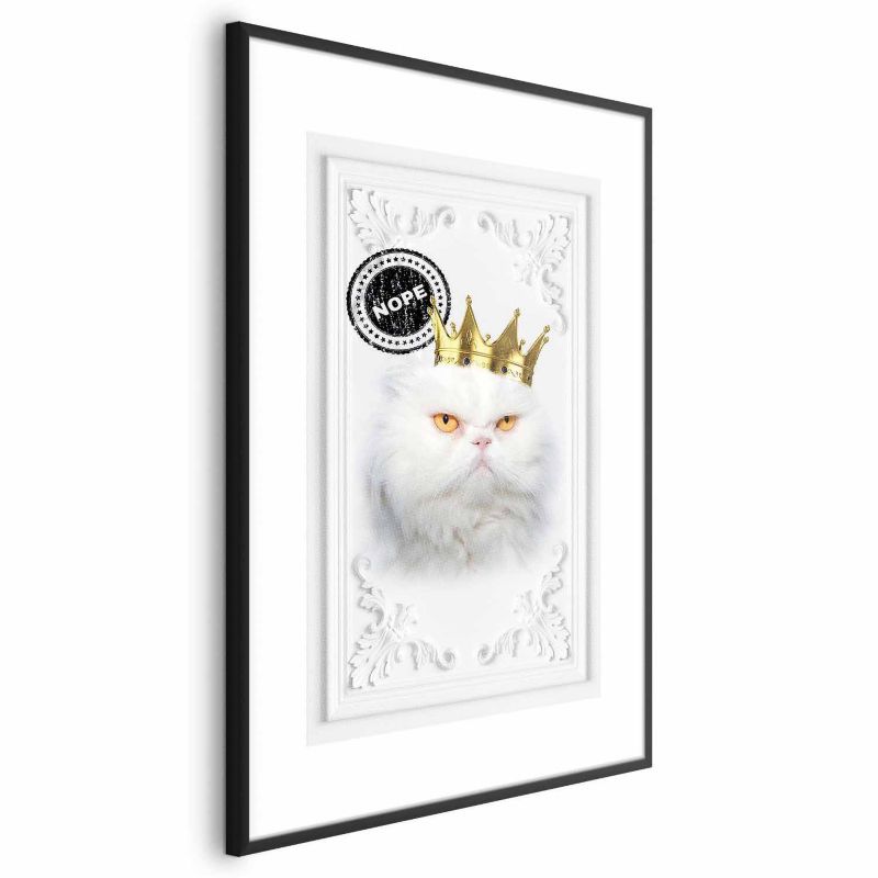 Plakat Artgeist Król kot 60x90 cm z ramą czarną 1 szt