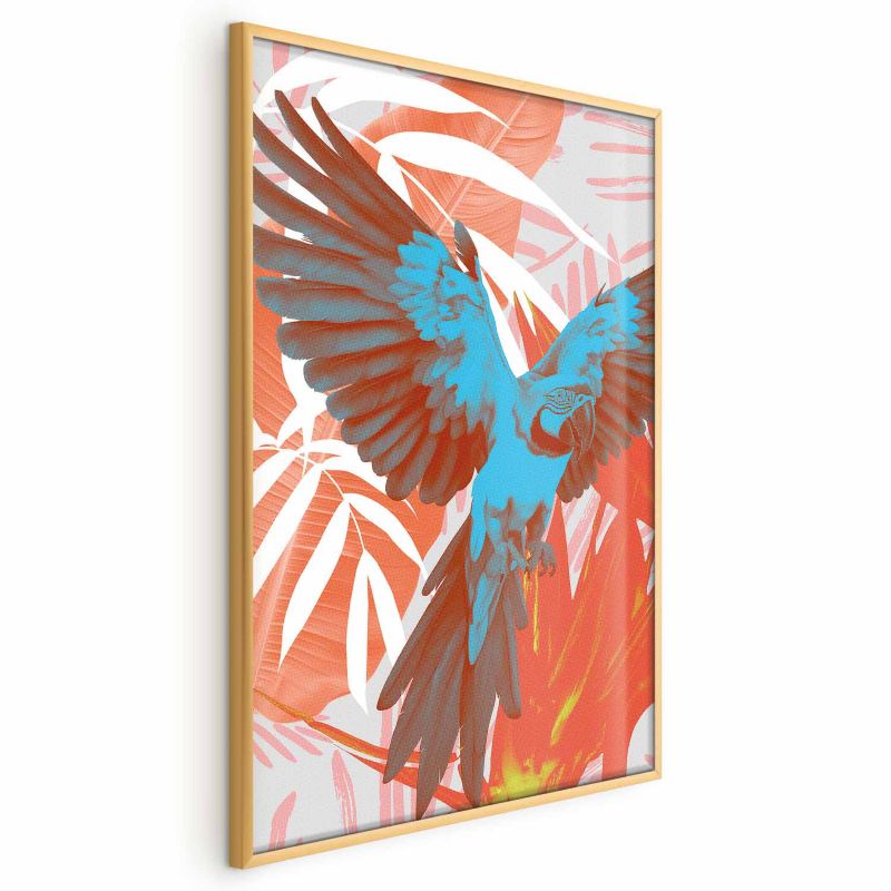 Plakat Artgeist Egzotyczne skrzydła 60x90 cm z ramą złotą 1 szt