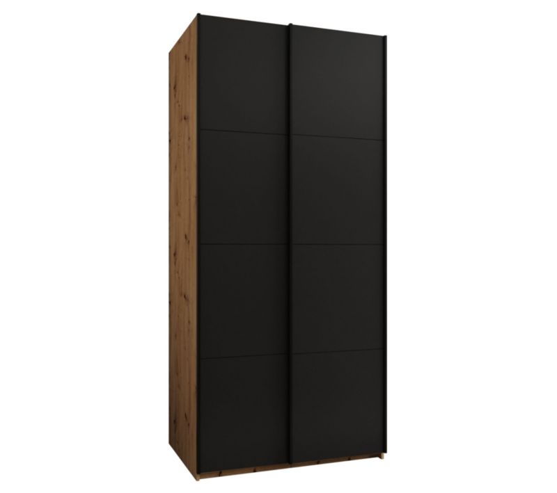 Szafa przesuwna Abiks LUX wysoka szer.120cm artisan/czarny/czarny 1szt.