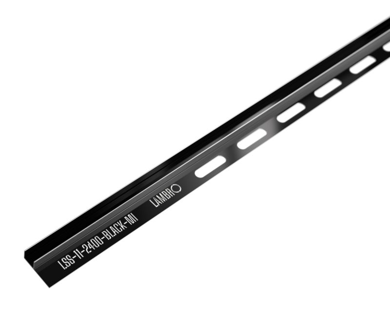 Llistwa brodzikowa ścienna do szkła lewa LSS Lambro czarny połysk 240cm 1 szt.