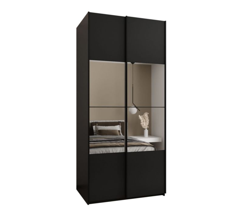 Szafa przesuwna Abiks LUX 4 wysoka szer.120cm czarny/czarny/czarny 1szt.