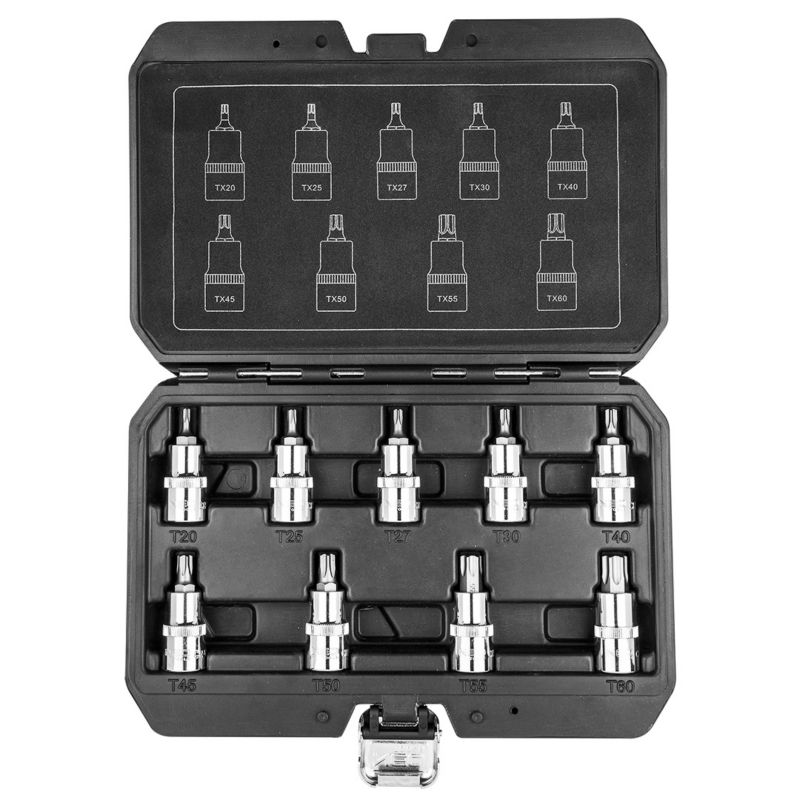 Zestaw końcówek Torx na nasadce 1/2" NEO TOOLS T20 do H60 1 kpl.