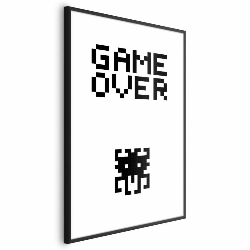 Plakat Artgeist Game over 29,7x42 cm z ramą czarną 1 szt