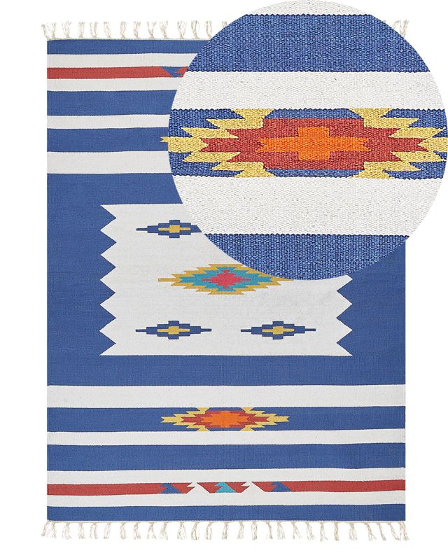 Dywan bawełniany kilim 140 x 200 cm wielokolorowy Varser 1 szt.