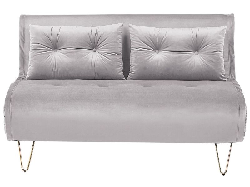 Sofa dwuosobowa Vestfold Szary Welur 1 szt.
