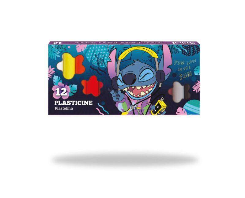 DISNEY CORE - PLASTELINA 12 KOL. - STITCH