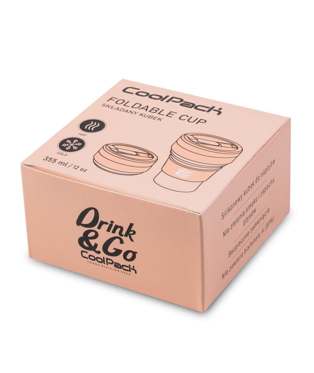 COOLPACK - KUBEK SILIKONOWY - 355 ml - PASTEL / POWDER PEACH