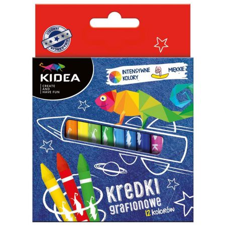 Kidea Kredki grafionowe 12 kolorów