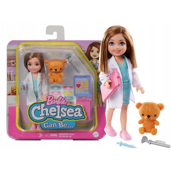 Lalka Barbie Chelsea kariera mix wzorów