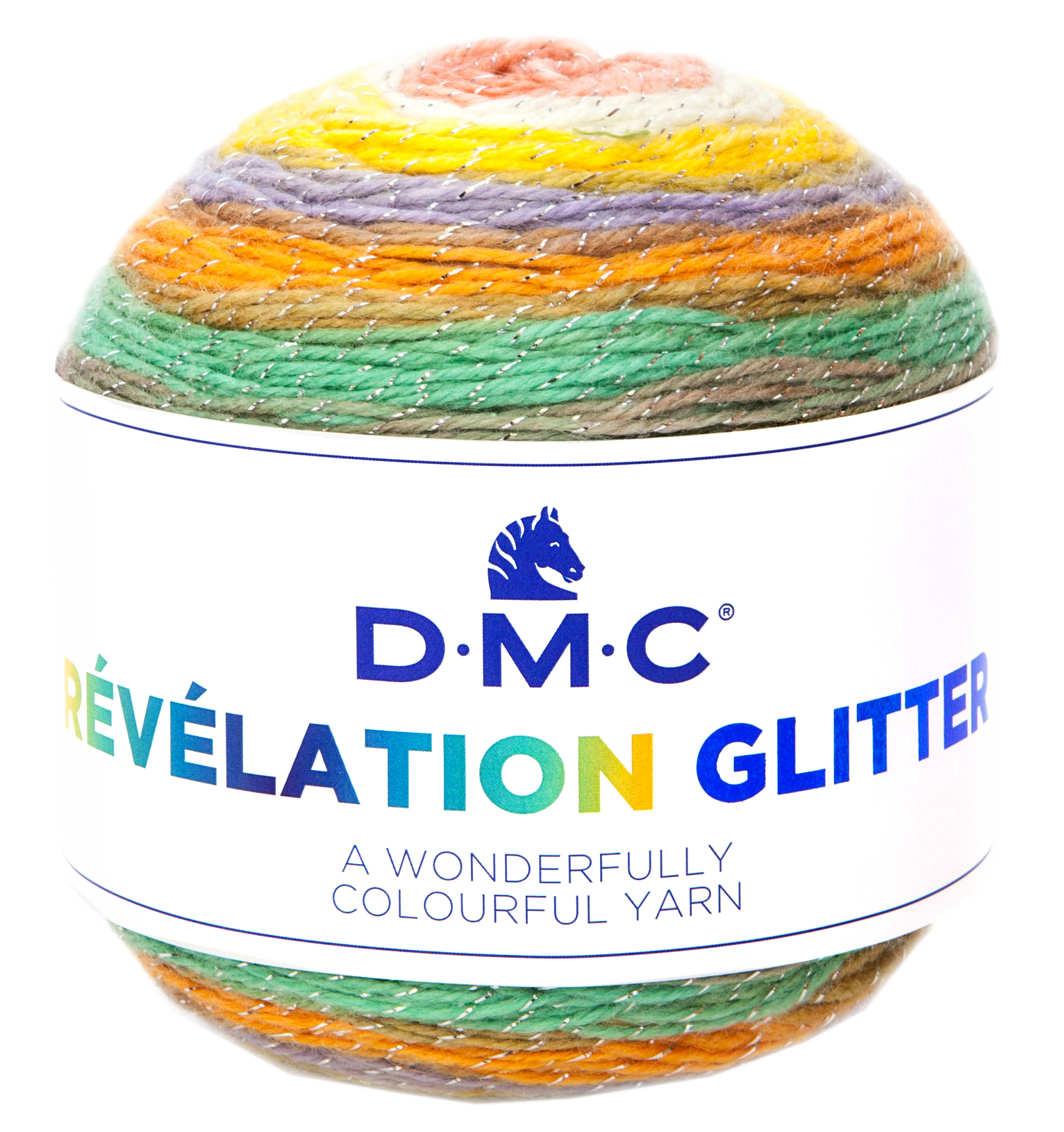 włóczka REVELATION GLITTER DMC kol. 502 150gr