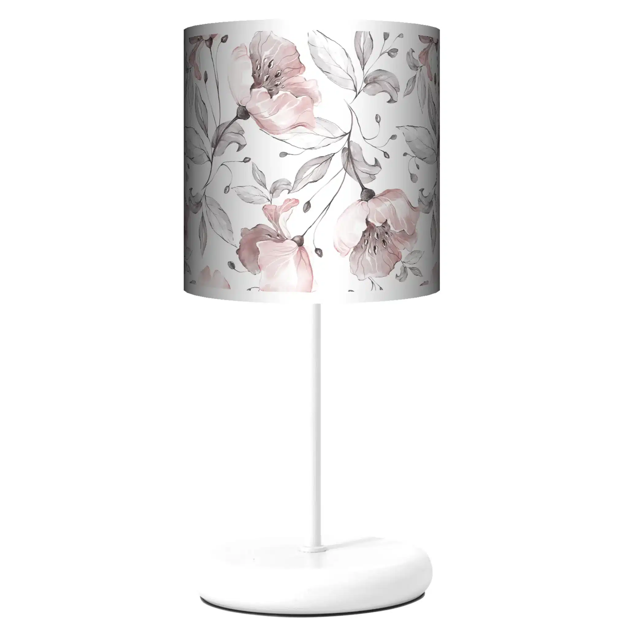 Lampa stojąca EKO Magnolie na bieli - kolor podstawy do wyboru FL - czarny