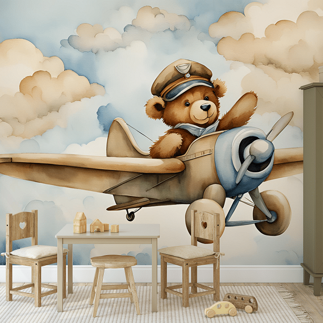 Fototapeta dla dzieci Miś Pilot - 700