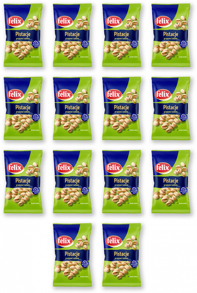 14x Pistacje prażone Felix, solone, 70g