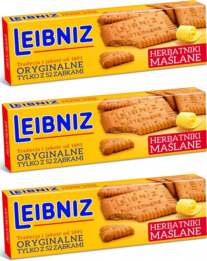 3x Herbatniki Bahlsen Leibniz, maślany, 100g