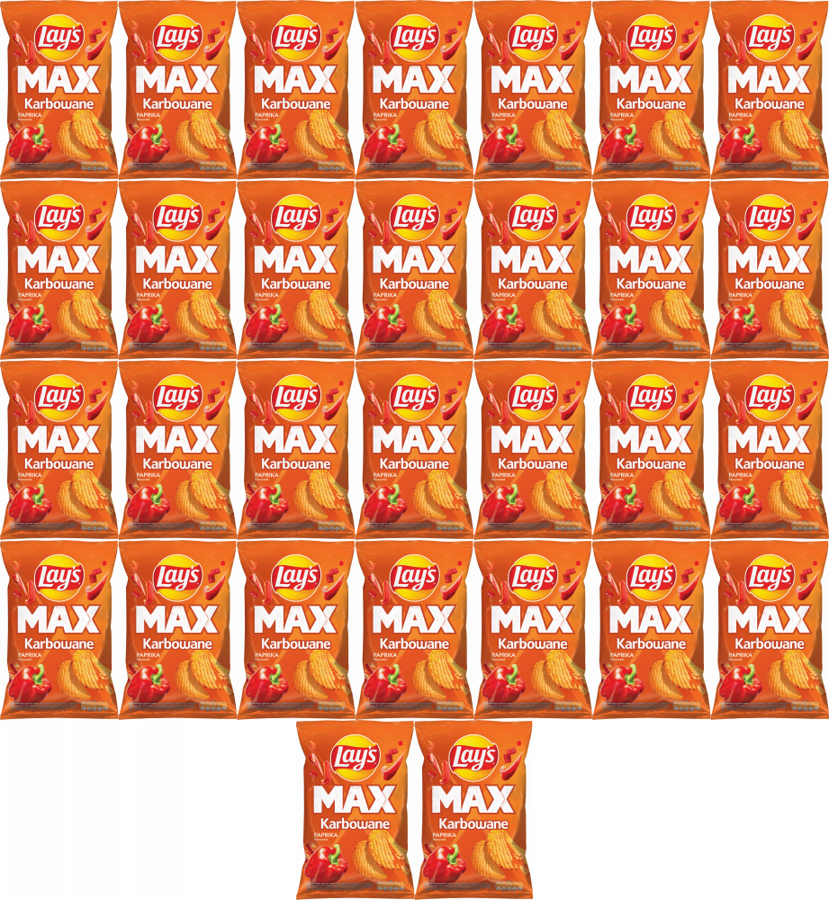 48x Chipsy Lay's Max Karbowane, paprykowy, 40 g
