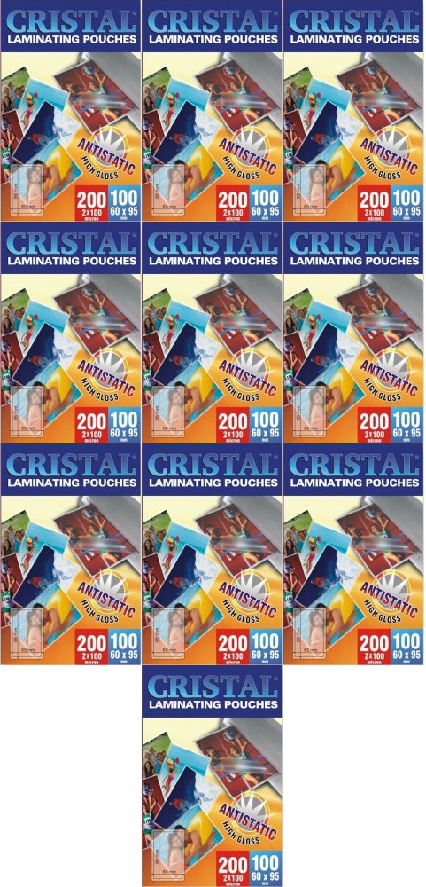 10x Folia do laminowania Argo Cristal, 95x60mm, 100 μm, antystatyczna, 100 sztuk
