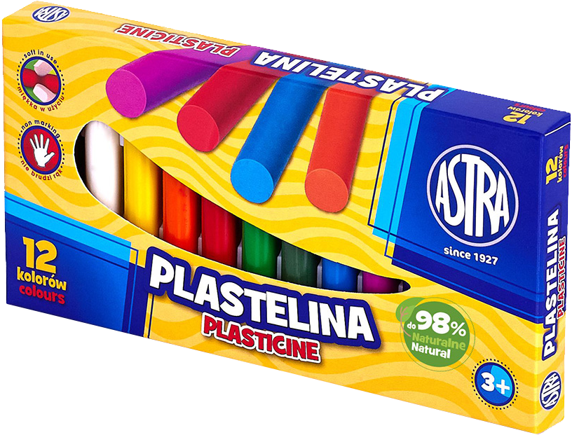 Plastelina Astra, 12 kolorów