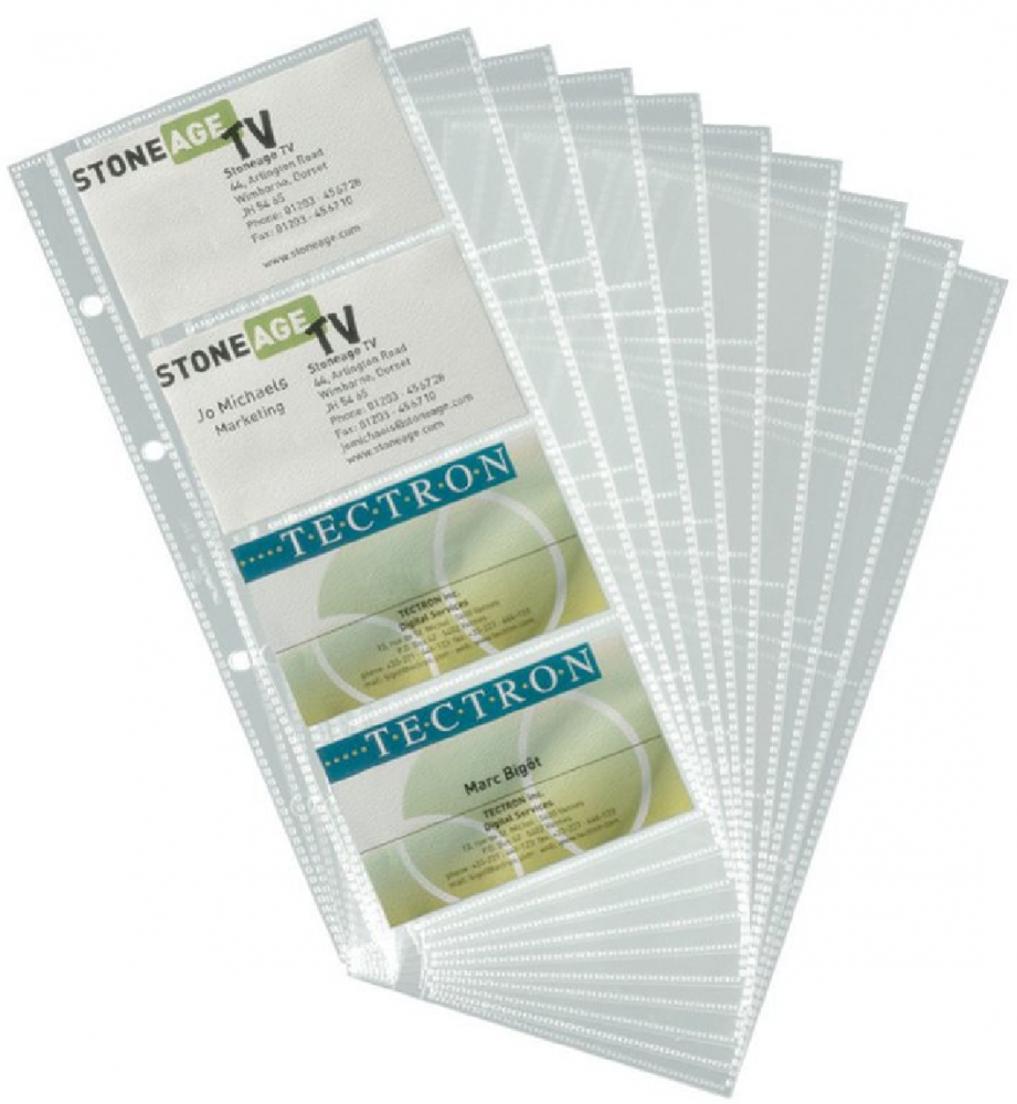 Wkłady do wizytownika Durable Visifix, na 80 wizytówek, 10 sztuk, transparentny