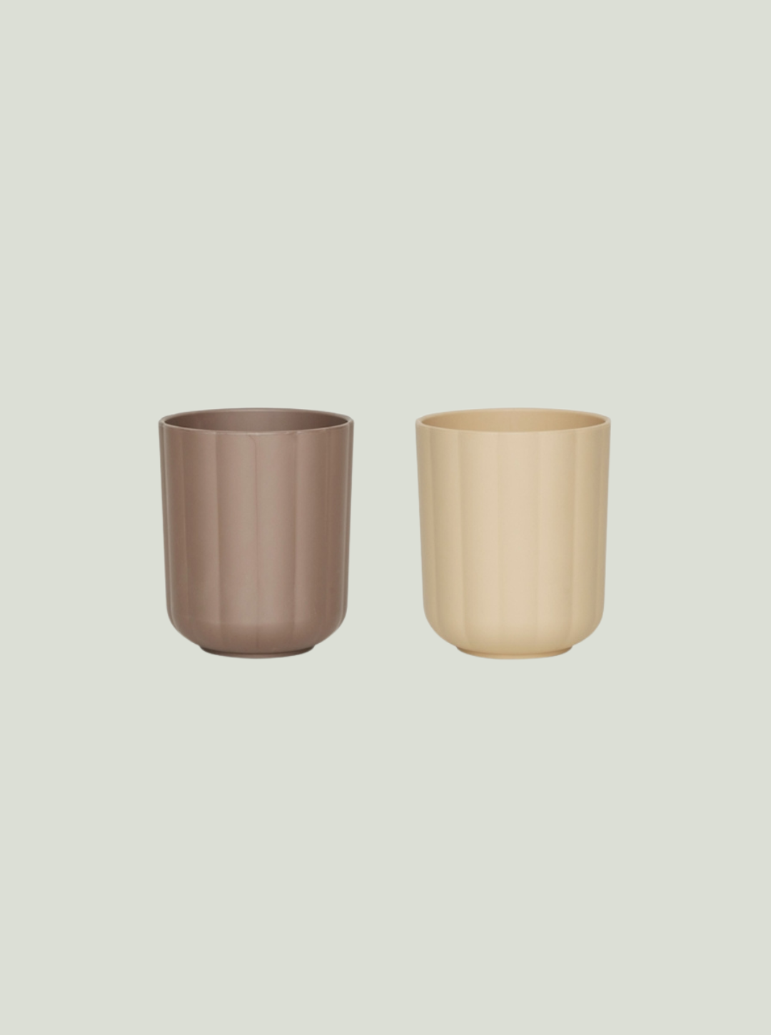Kubek Pullo Taupe / Vanilla – opakowanie 2 szt OYOY Mini