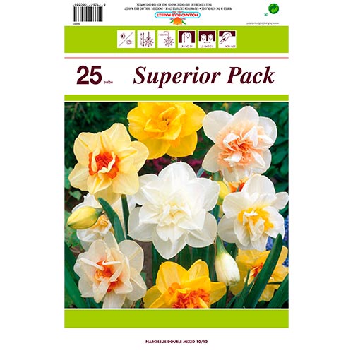 25 kus, Super nabídka! Sada plnokvětých narcisů, mix z 25 cibulek - : Monžstvo balíkov: 25 kus