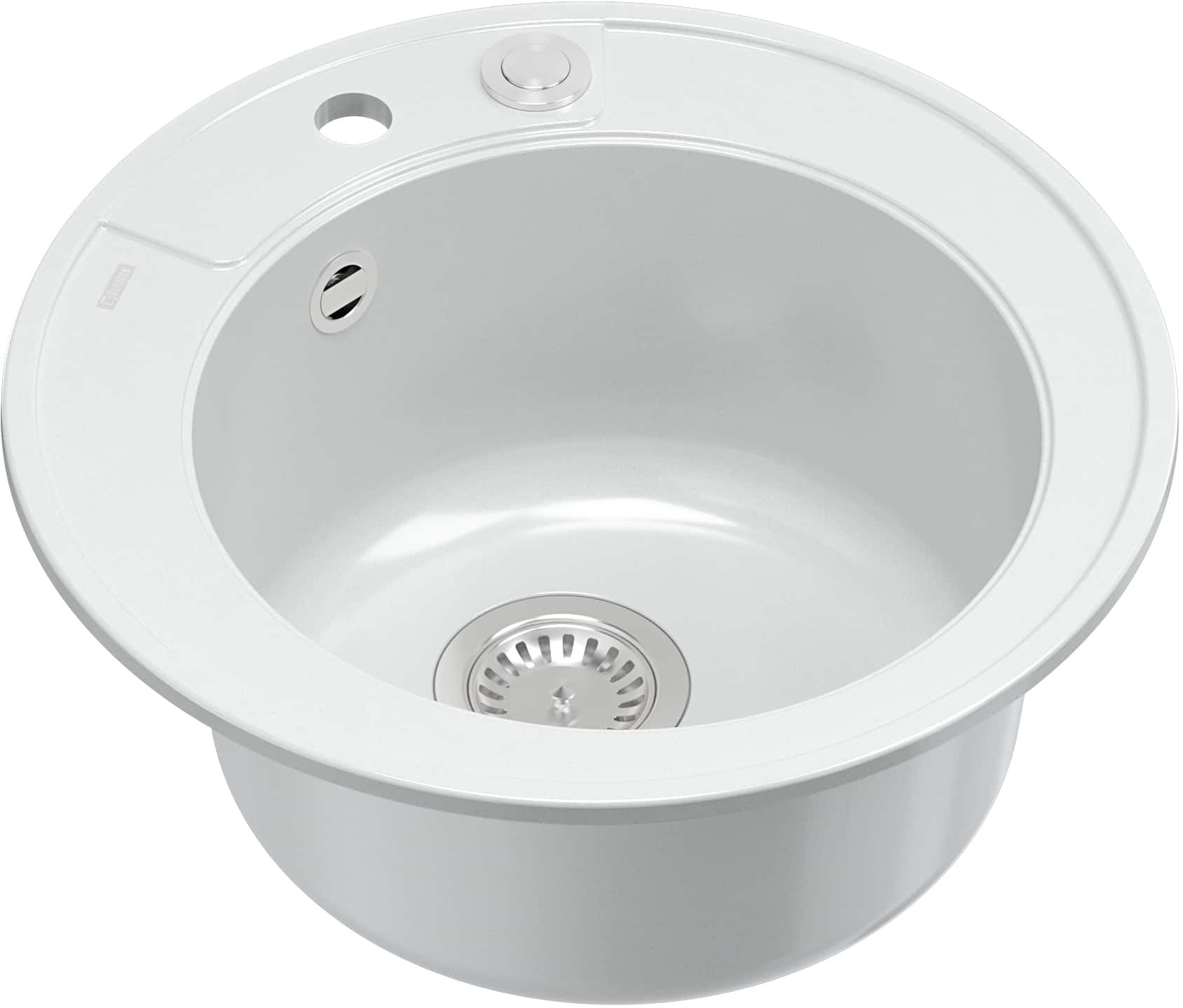 Quadron Morgan 210 zlewozmywak 51x51 cm GraniteQ snow white HB8301U1-BS_P2O