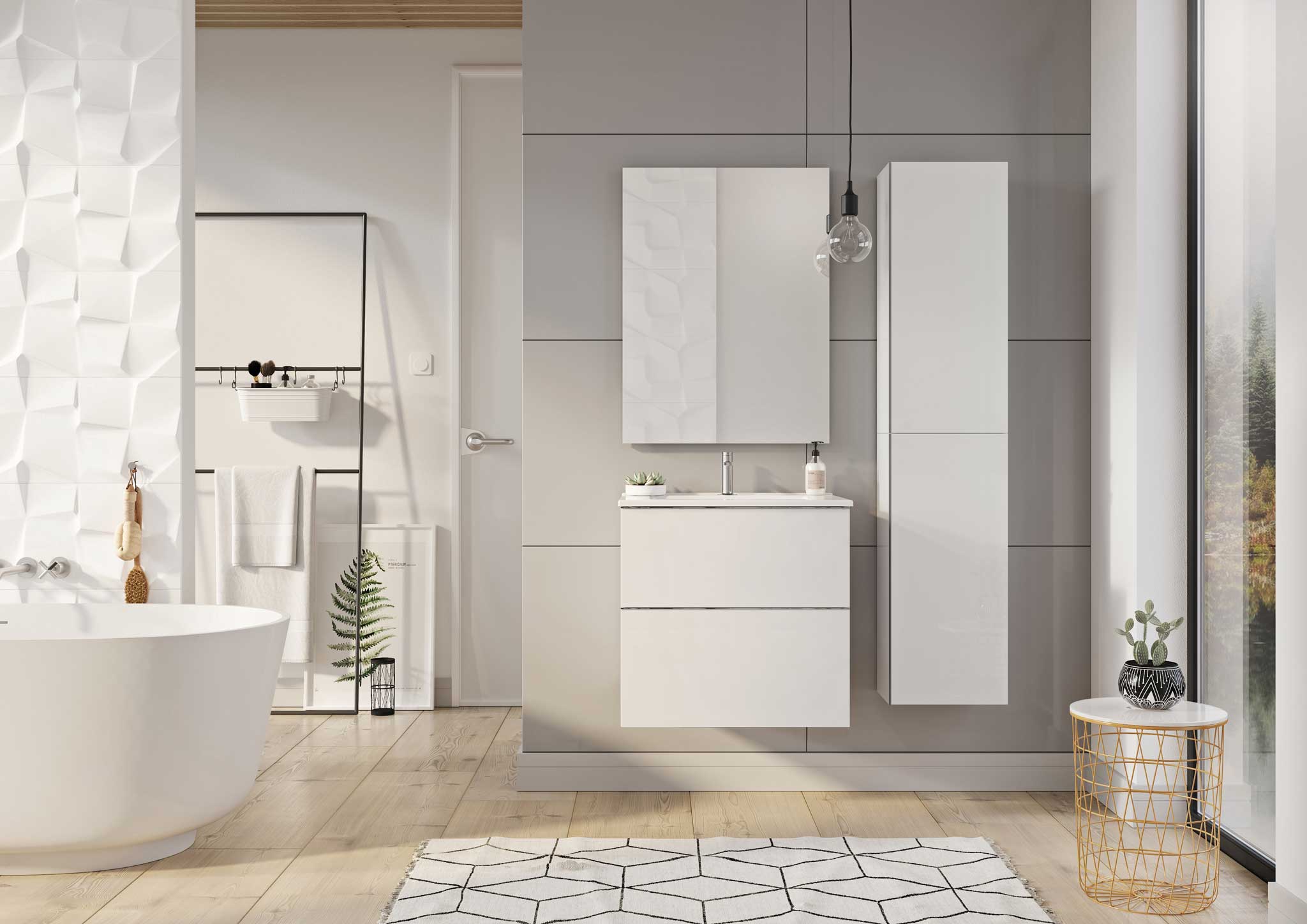 Elita Look szafka 40 cm wisząca boczna biały mat 167614 - Wysyłka w 24h