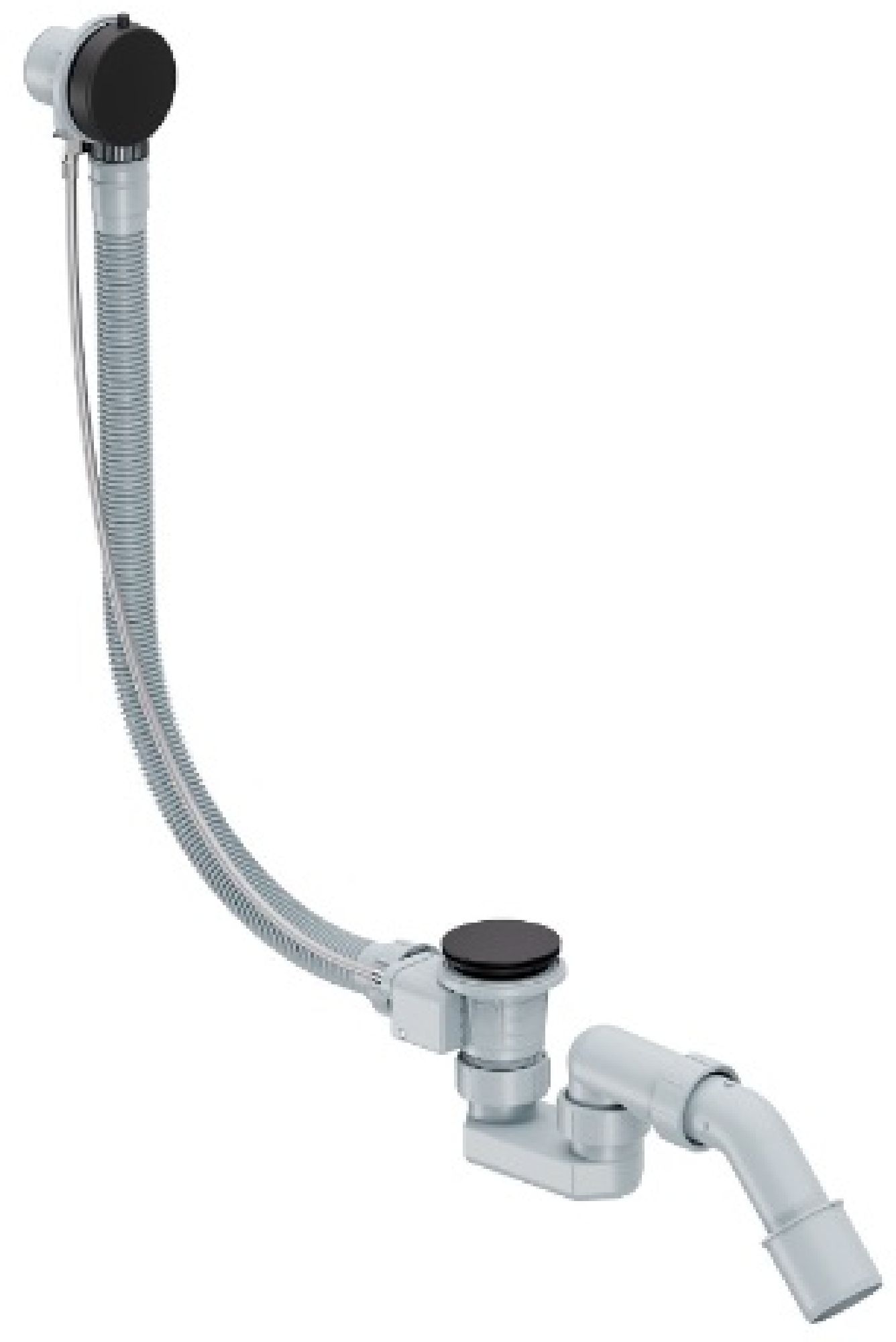 Excellent Simple syfon z przelewem czarny mat ARIN.3180BL