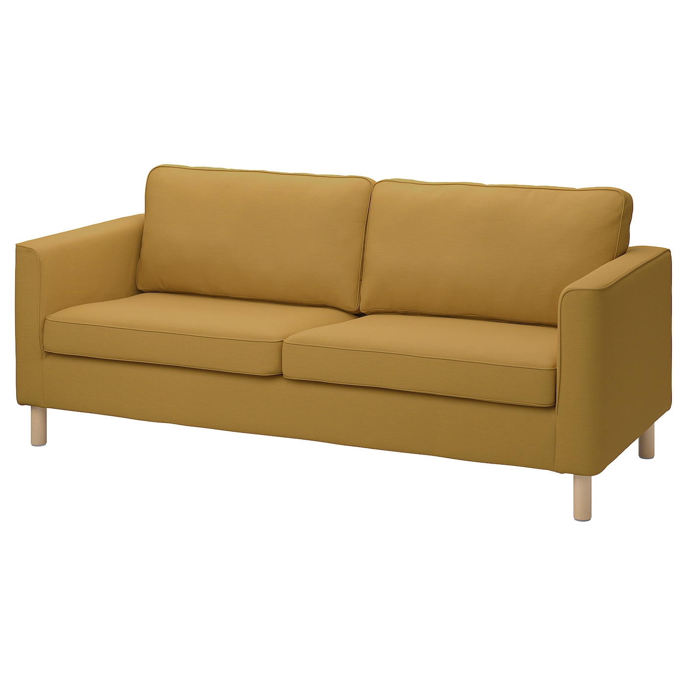 IKEA PÄRUP sofa 3-osobowa, Vissle żółtobrązowy, Wysokość podłokietnika: 69 cm