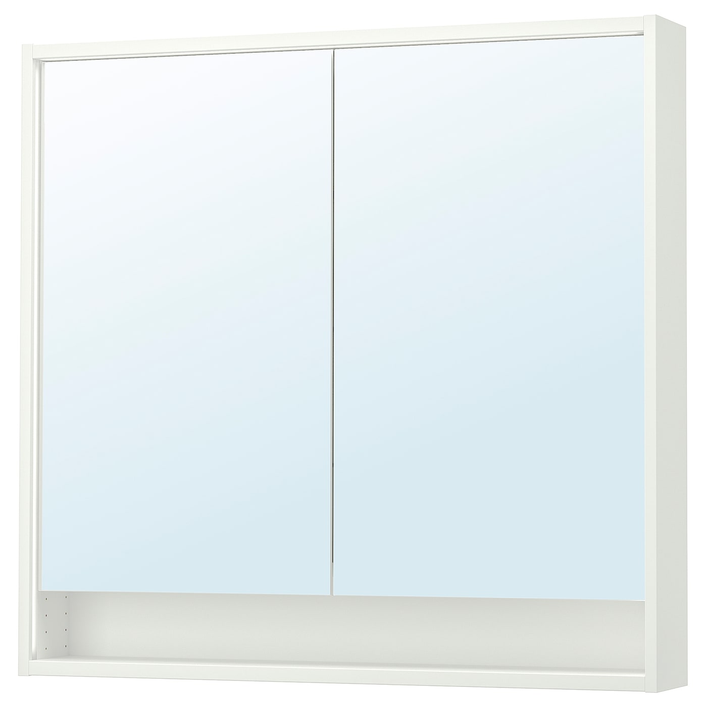 IKEA FAXÄLVEN szafka z lustrem z wbud oświetl, biały, 100x15x95 cm