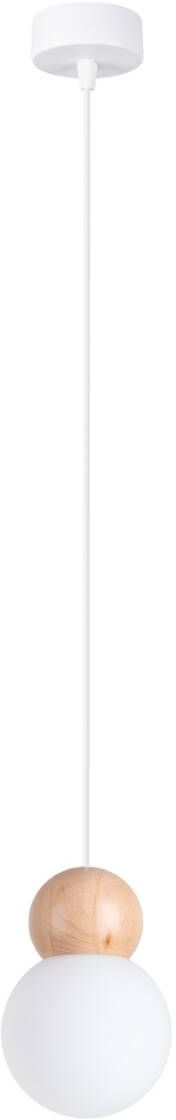 Darmowa Dostawa - Lampa wisząca 1x8 W biała-drewno Sollux Lighting Pekka SL1390