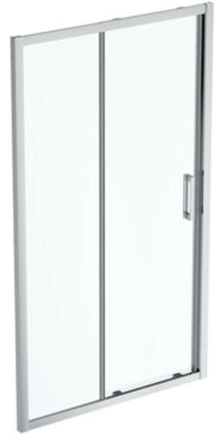 Darmowa Dostawa - Drzwi prysznicowe 105 cm rozsuwane srebrny mat/szkło przezroczyste Ideal Standard Connect 2 K9274EO