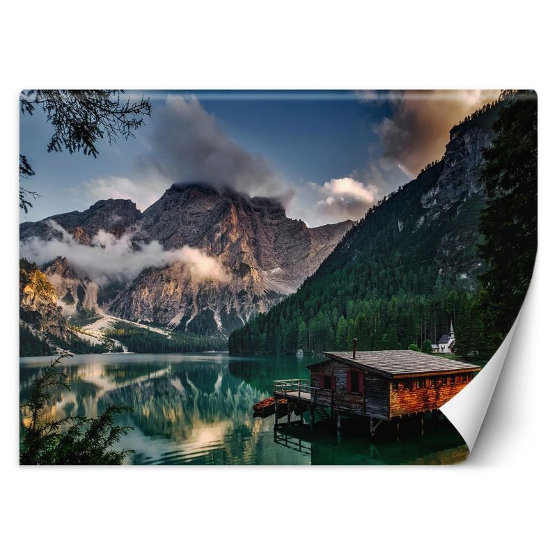 Fototapeta Feeby Domek nad górskim jeziorem 350x245 1 szt