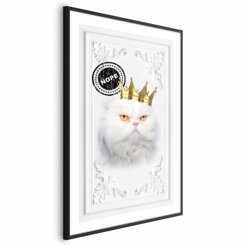 Plakat Artgeist Król kot 60x90 cm z ramą czarną 1 szt
