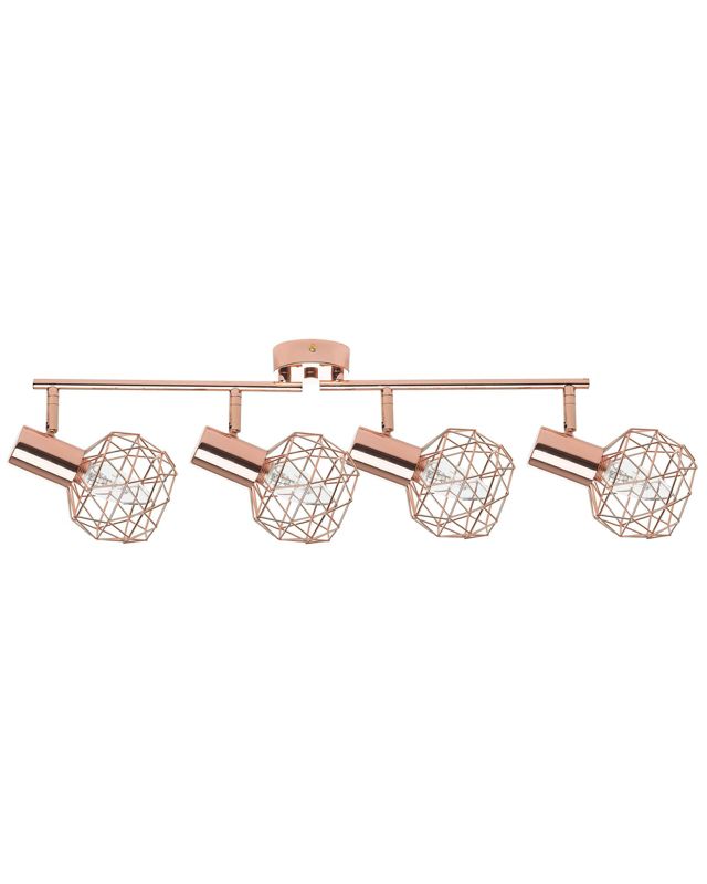Lampa spot 4-punktowa Chenab Regulowana Metal Miedziany 1szt.