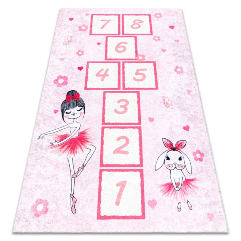 Dywan dla dzieci Junior RugsX 80x150 cm róż BR001 1 szt.