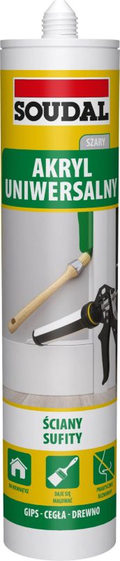 Akryl Soudal 280 ml szary
