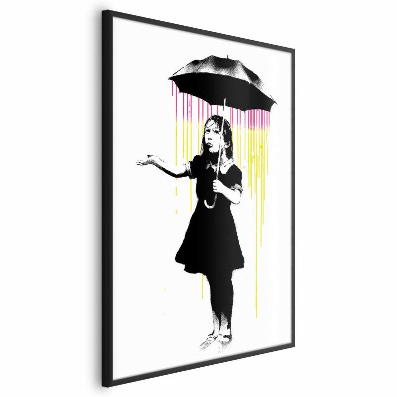 Plakat Artgeist Dziewczynka z parasolką 40x60 cm z ramą czarną 1 szt