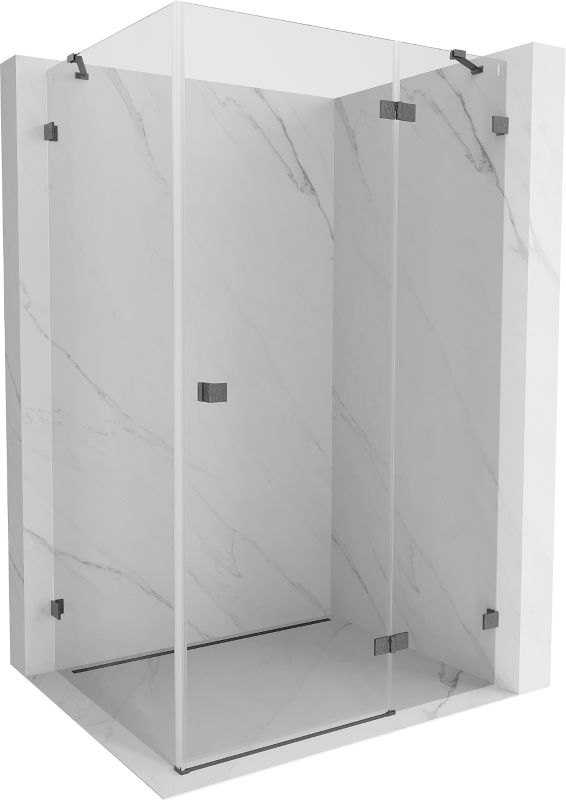 Kabina prysznicowa prostokątna Mexen Lunar gun gray transparent 100x90 cm 1 szt.