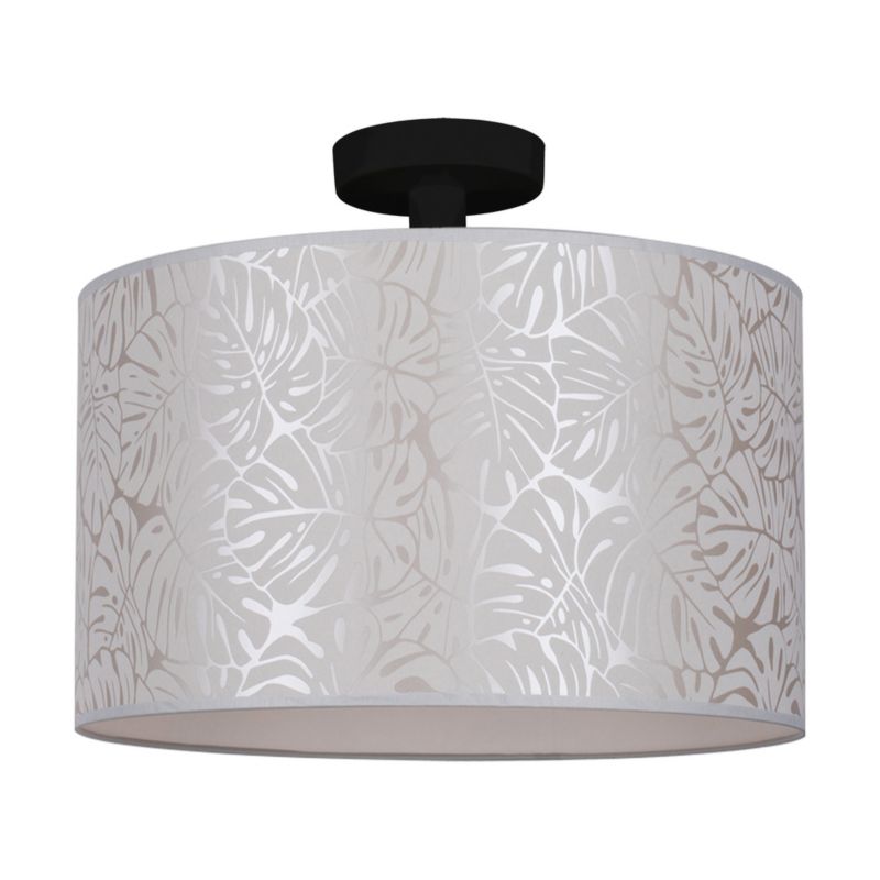 Lampa Sufitowa SPOT Light 1xE27 Max.60W Elegancka Czerń w Połączeniu z Beżowym Abażurem, Polski Producent, 1 szt.