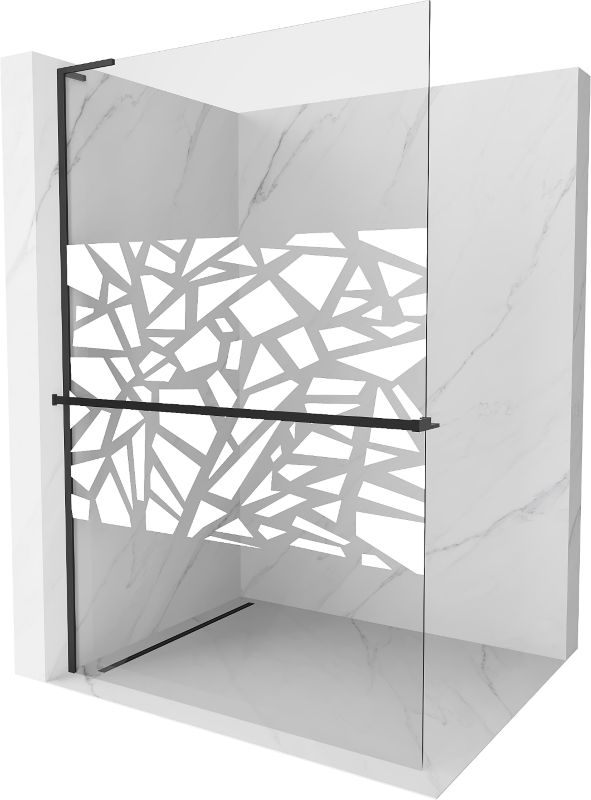 Ścianka prysznicowa Mexen Kioto+ L biały wzór 120 x 200 cm 800-120-123-70-85 1 szt.